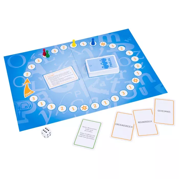 Ludo-Brett, Brettspiel, Würfel, Karten, Spielsteine