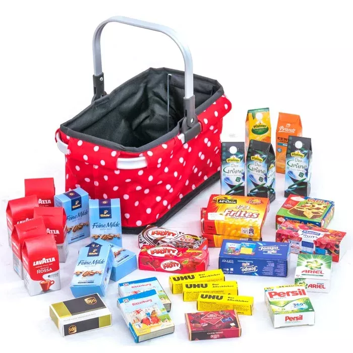 Korb, Tragetasche, Miniatur-Lebensmittel, Sammelpackung, Taschengröße