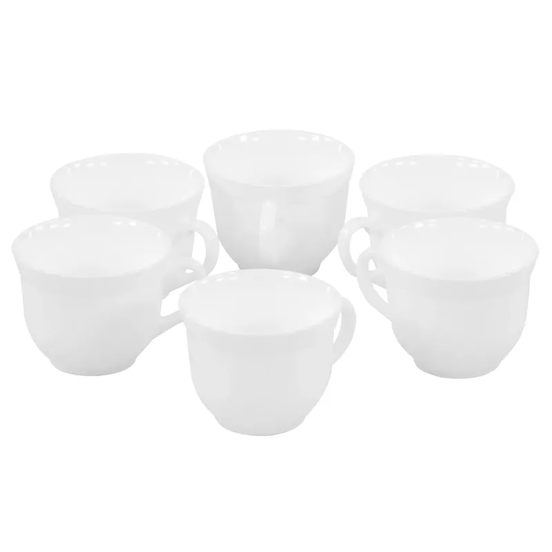 Tassen, Kaffeetassen, Porzellan, Weiß, 6er-Set