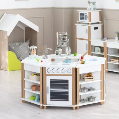 Küchenset, Kinderküche, Holz, Spielzeug, Kochutensilien