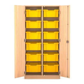 Mittelhoher Schrank - 12 hohe Boxen