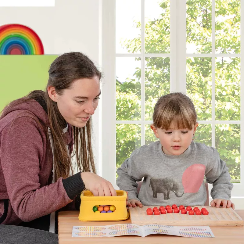 Kinder, Lernspiel, Holzspielzeug, Farben, Sortiererei