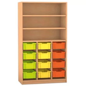Hochregal - 12 hohe Boxen und 2 verstellbare Böden