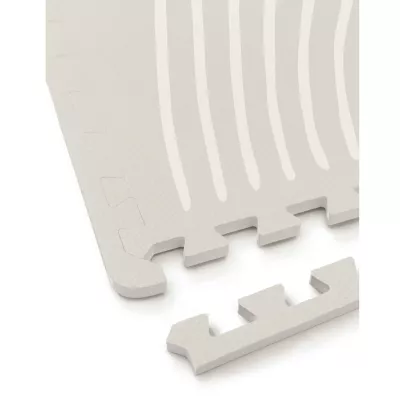 Schaumstoff Bodenmatte, Interlock-Puzzlematte, Weiß, Fliesenboden, Kantenschutz
