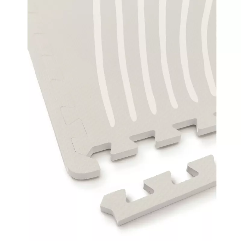 Schaumstoff Bodenmatte, Interlock-Puzzlematte, Weiß, Fliesenboden, Kantenschutz
