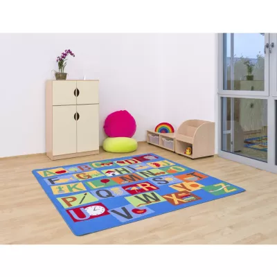 alphabetteppich, Kinderteppich, bunter teppich, spielzimmer teppich, bildungsteppich