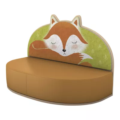 Kinderbank, Sofa, Tiermotiv, Fuchs, Holzrahmen