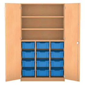 Hochschrank - 12 hohe Boxen