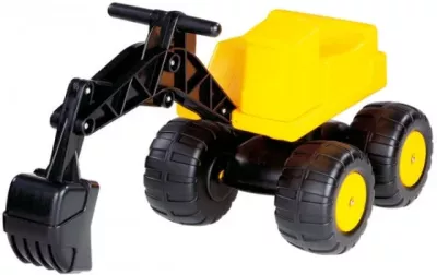 Spielzeugbagger, Kleinstbagger, Geländewagen, Schaufel, Gelb