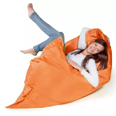 Bean bag, Beanbag Sessel, Orange, Sessel zum Sitzen, Gemütliche Sitzgelegenheit