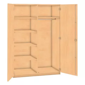 Flexeo® Garderobenschrank, mit Garderobe und 4 Fachböden