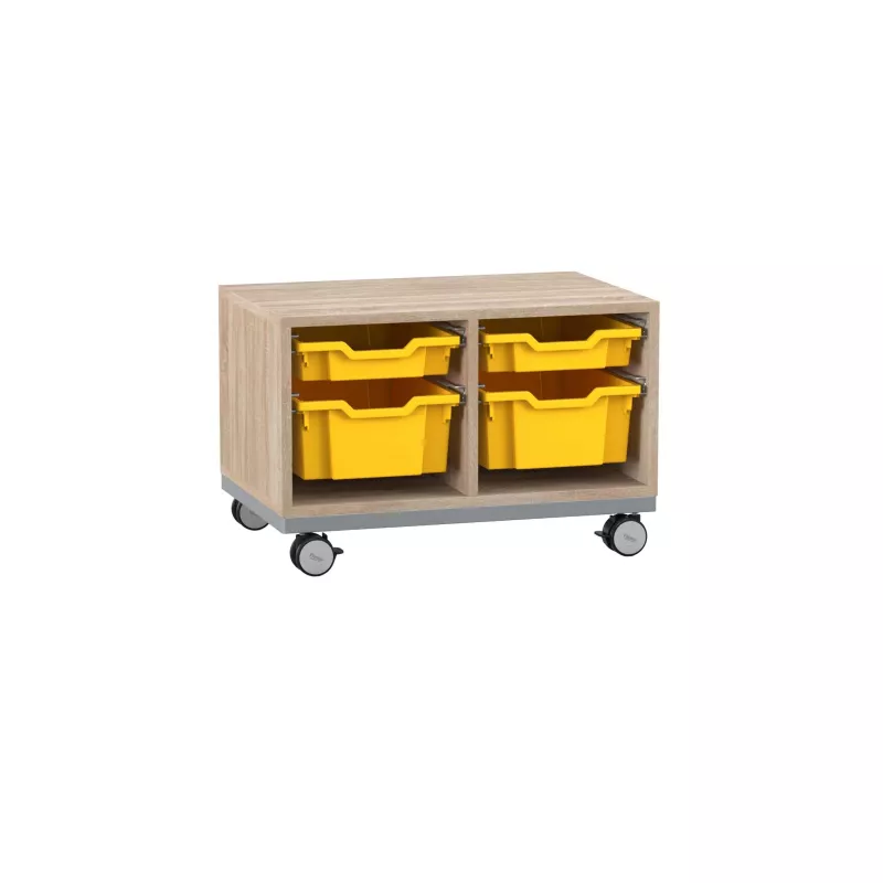 Rollcontainer, Rollwagen, Kästchen, Gelbe Behälter, Kartonschubladen
