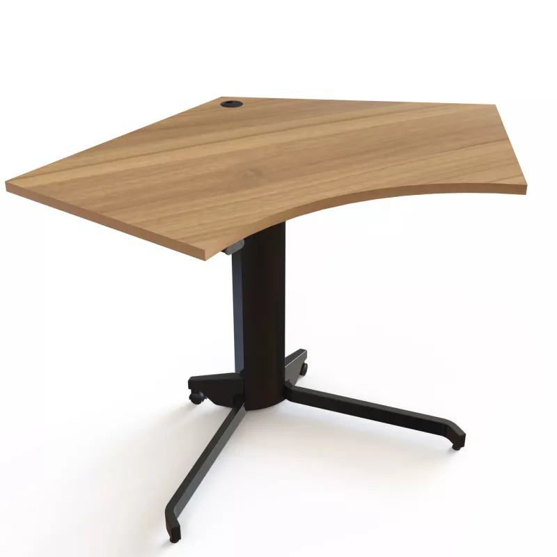 Ecktisch, Schreibtisch, Holzoberfläche, Verstellbarer Tisch, Rollfuss