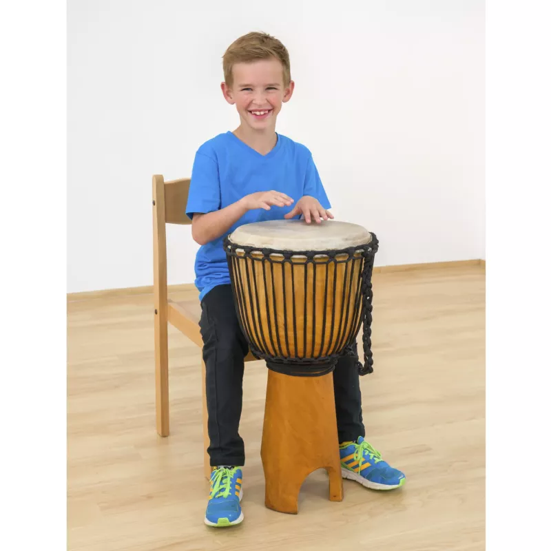 Kind, Drum, Djembe, Holzpfosten, Kindermusik