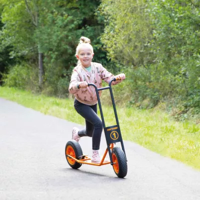 Kinder-Trike, Dreirad, orange, Gurt-Peg, Pedalbadeinrichtung