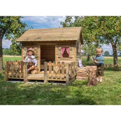 Holzspielhaus, Kinderspielhaus, Holzhaus, Gartenholz, Kinderoutdoor