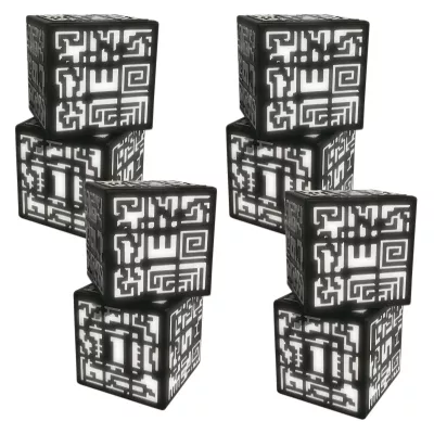 würfel, schwarze würfel, muster, kubus, skulptur