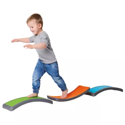 Kind, Balanciergerät, Rutschstufe, Balancierbrett, Spielgerät