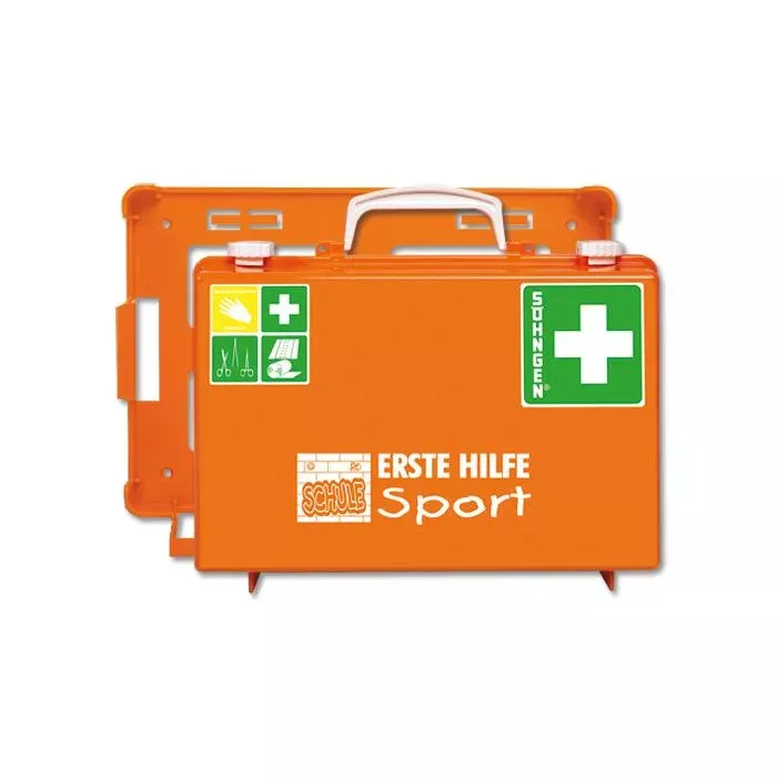 erste hilfe kasten, gesundheit, notfallkasten, orange kasten, sport