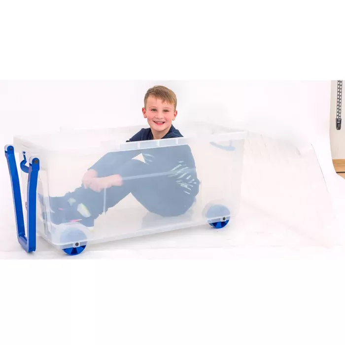 Kinder, Aufbewahrungskiste, Transparente Box, Rollkiste, Koffer