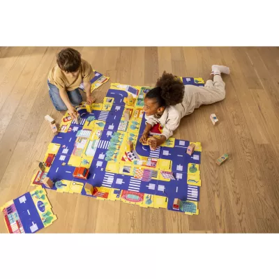 Kinderspiel, Bausatz, Brettspiel, Stadtplan, Holzspielzeug