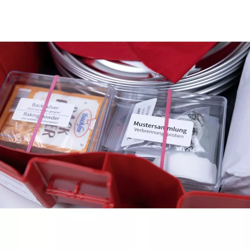 Backzubehör, Backpulver Packung, Backpulver, Musterproben, Verpackungsetiketten