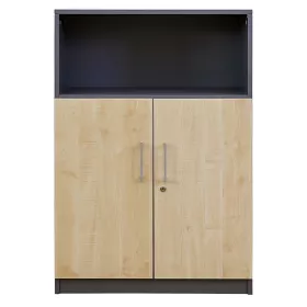 FLEXEO® Office – Drehtüren-Schrank mit 1 offenen Fach H: 115,3 cm
