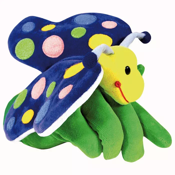 Plüsch, Schmetterling, Kuscheltier, bunt, Grün