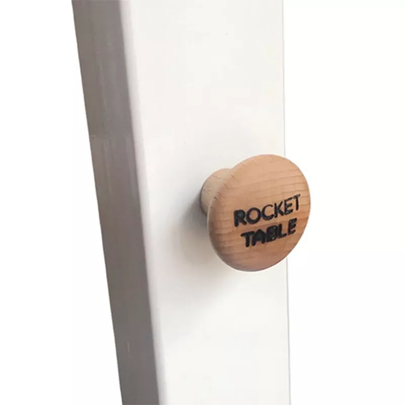 Rocket-Tisch, Haken-Taste?, Holzknauf, Beschläge?, brauner Rundknopf