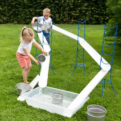 Kinder-Spielset, Kippspielbahn, Kunststoffrutsche, Wasserspiel, Bau-Kinderspiel
