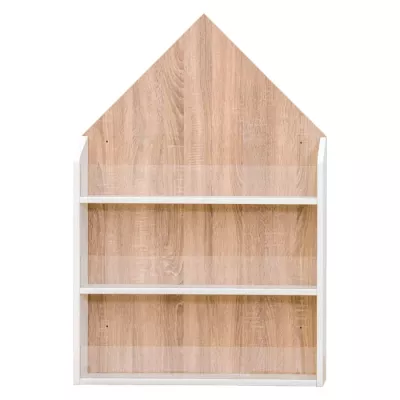 holzregal, wandregal, regal, holzoptik, regal mit dach