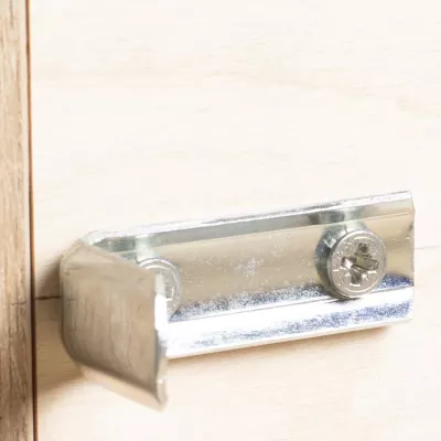 Schubladengriff, Korpus aus Metall, Chrom, Beschlägeteil, Montagezubehör