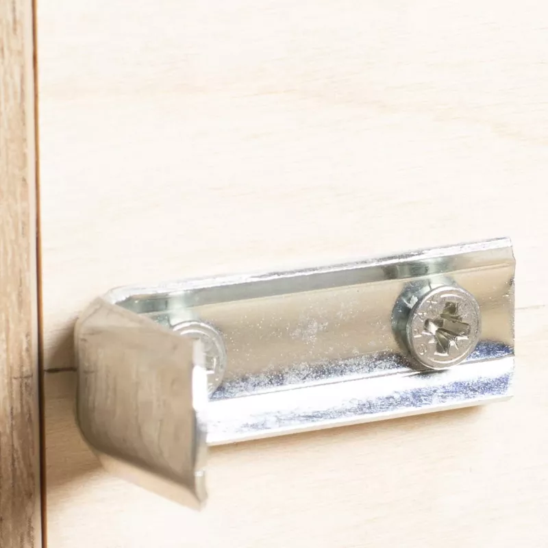 Schubladengriff, Korpus aus Metall, Chrom, Beschlägeteil, Montagezubehör