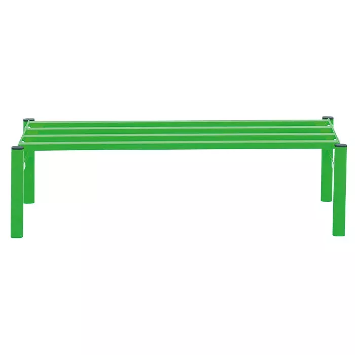 gartentisch, hocker, grün, metallrahmen, holzfrei