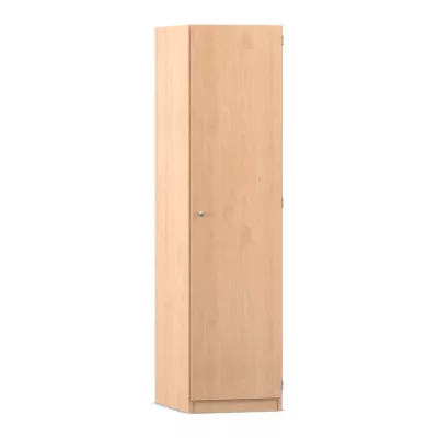 Schrank, Metallgriff, Holzoptik, Einzeltür, Bodenständer