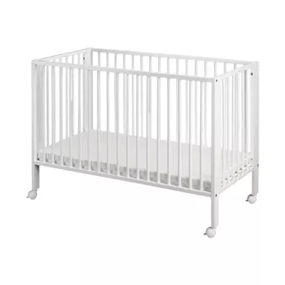 Kinderbett, Beistellbett, weiße Farbe, Gitterbett, Matratzenauflage nicht inkl.