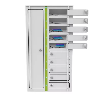 Schrank, Schließfach, Kartenfächer, Geldkassette, Graugrün