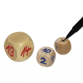 Blanko-Würfel-Set, Naturholz