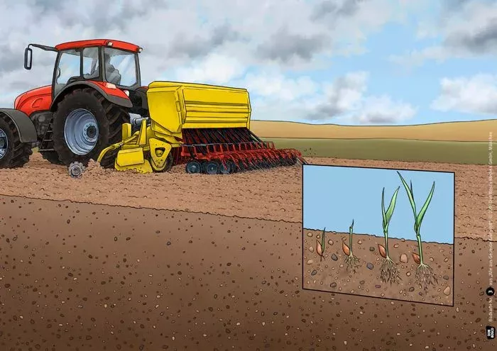 Traktor, Mäher, Hofgut, Erntegerät, Pflanzenkeimung