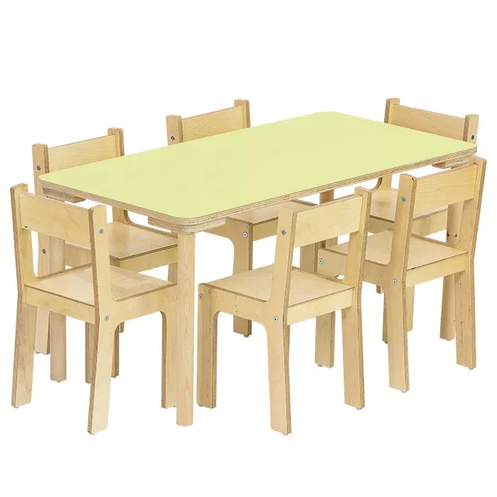 Kindertisch, Kinderstuhl, Holztisch, Holzstuhl, Pädagogisches Set