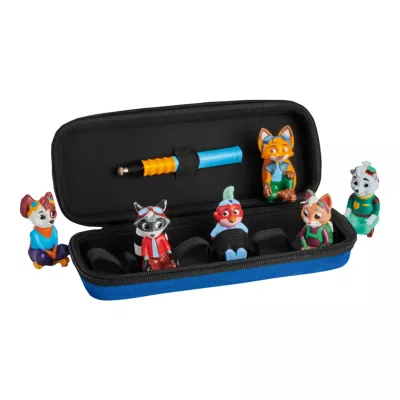 Schreibtischspielzeug, Knete Figuren, Fantasie Figuren, Spielzeugfiguren, Stiftetasche Set