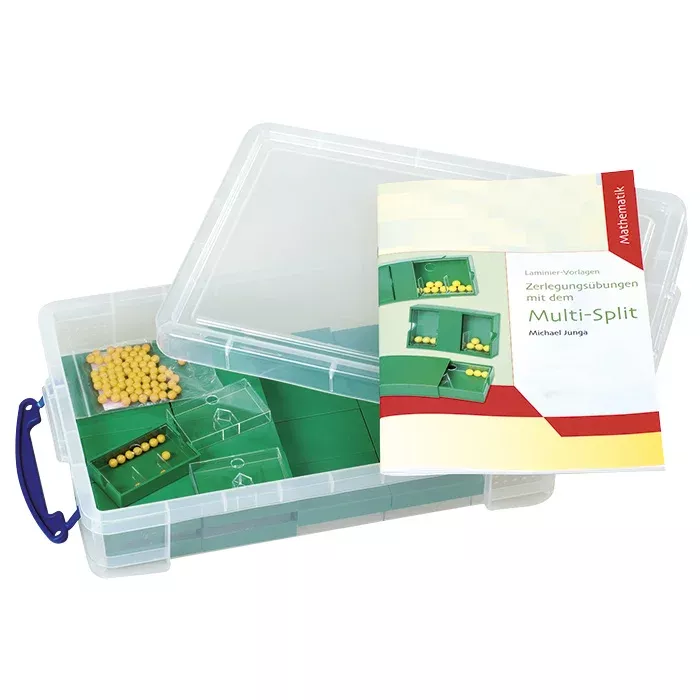 Lernmaterial, Mathematik, Split-Set, Mini-Perlen, Aufbewahrungsbox