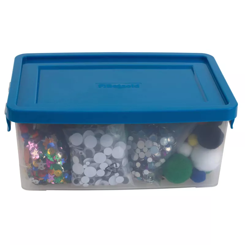 Kunststoffbox, Aufbewahrungsbox, Nähzubehör, Knöpfe, Pompoms