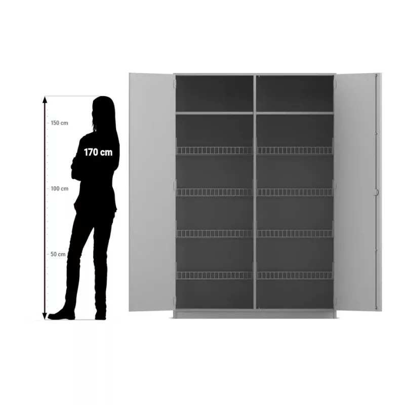 Schrank, Metallschrank, Küchenschrank, Regal, Garderobe