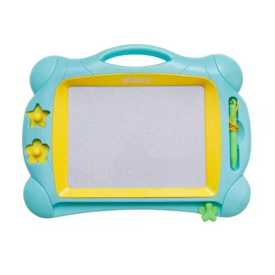 Kinderspielzeug, Magnetisches Zeichenboard, Tragbarer Zeichenblock, Blau, Gelb