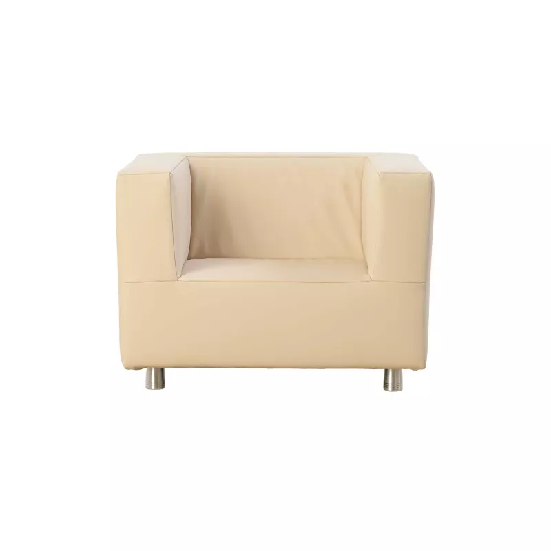 Sessel, Sofa‑Sessel, Beige, Lederimitat, Niedrige Beine