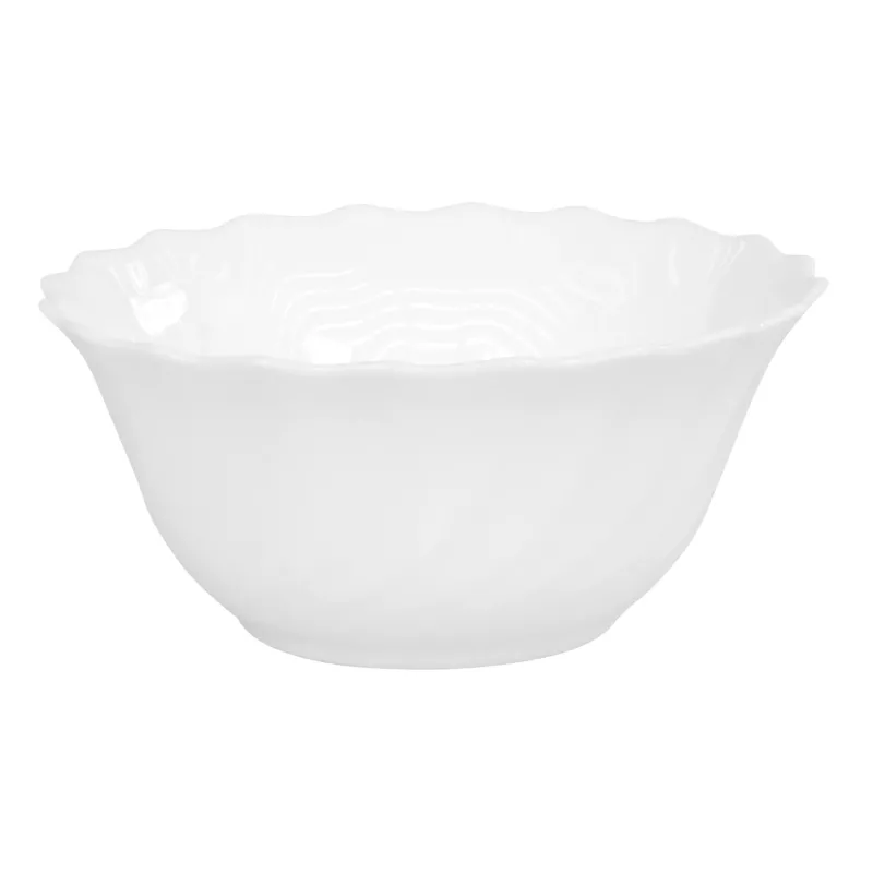 Schüssel, Porzellan, Weiß, Runde Schale, Rippendekor