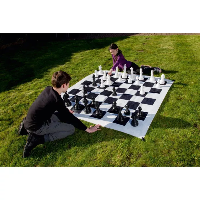 Schachbrett, Schachfiguren, Outdoor, Kinder, Spielen