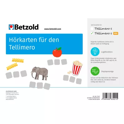Hörkarten, Lernspiel, Tellimero-kompatibel, Logikfunktion, Bildkarten