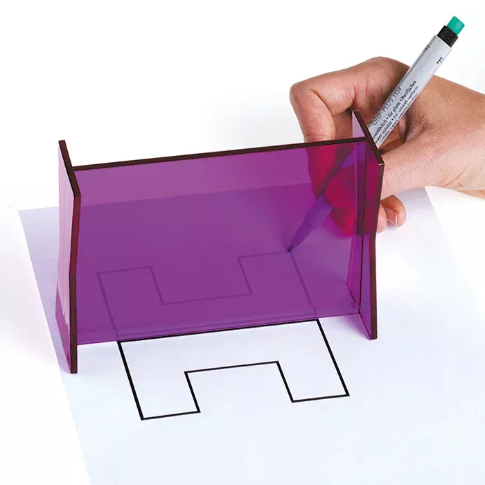 Klarometer, Plexiglas, Transparent, Purple, Schablone